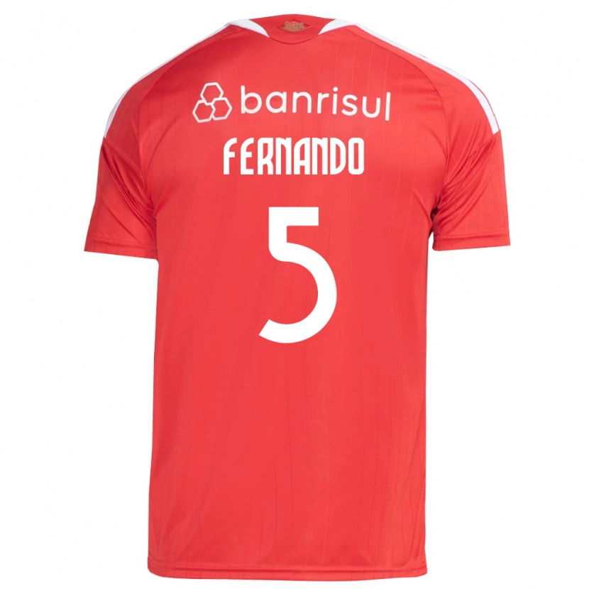 Danxen Donna Maglia Fernando #5 Rosso Bianco Kit Gara Home 2026/27 Maglietta