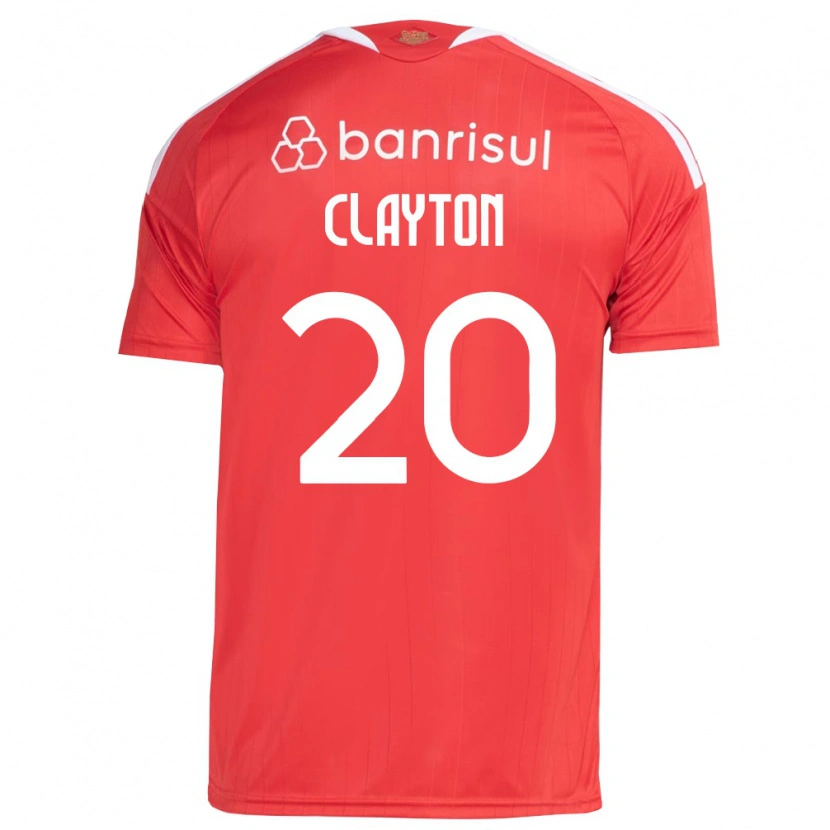 Danxen Donna Maglia Clayton Sampaio Pereira #20 Rosso Bianco Kit Gara Home 2026/27 Maglietta
