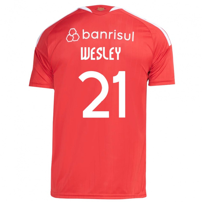 Danxen Donna Maglia Wesley #21 Rosso Bianco Kit Gara Home 2026/27 Maglietta