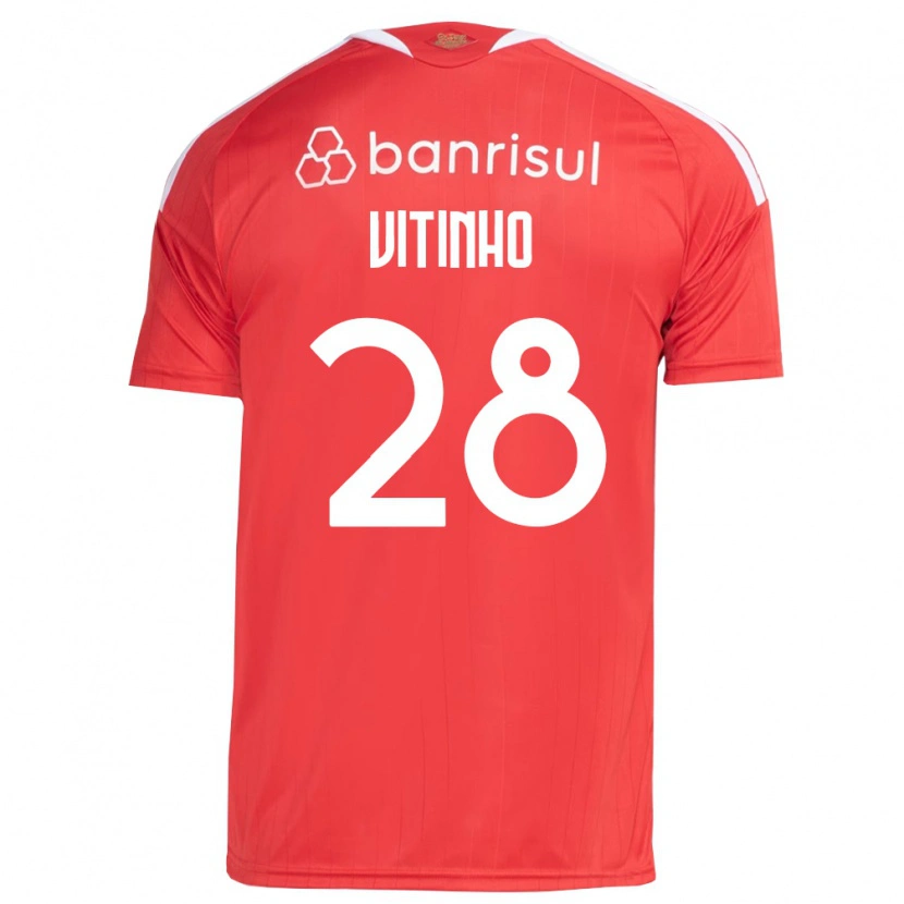 Danxen Donna Maglia Vitinho #28 Rosso Bianco Kit Gara Home 2026/27 Maglietta