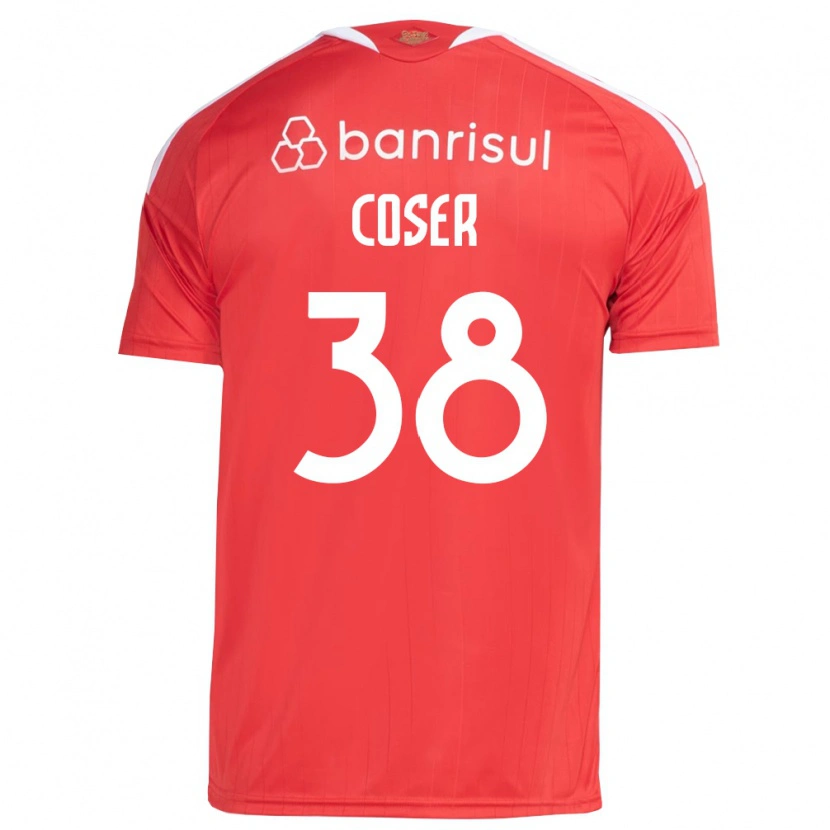 Danxen Donna Maglia Diego Coser #38 Rosso Bianco Kit Gara Home 2026/27 Maglietta