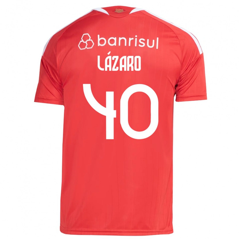 Danxen Donna Maglia Lázaro Gonçalves Do Nascimento Junior #40 Rosso Bianco Kit Gara Home 2026/27 Maglietta