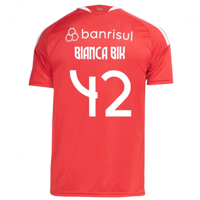 Danxen Donna Maglia Bianca Bik #42 Rosso Bianco Kit Gara Home 2026/27 Maglietta