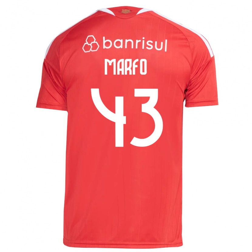 Danxen Donna Maglia Denis Marfo #43 Rosso Bianco Kit Gara Home 2026/27 Maglietta