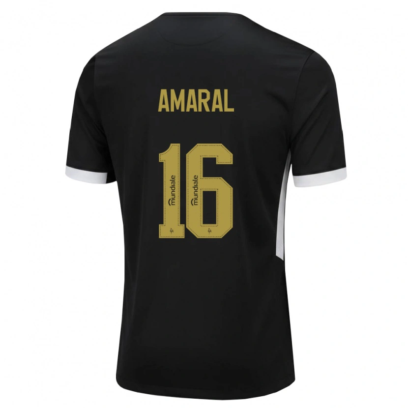 Danxen Donna Maglia Enzo Amaral #16 Nero Bianco Giallo Kit Gara Home 2026/27 Maglietta