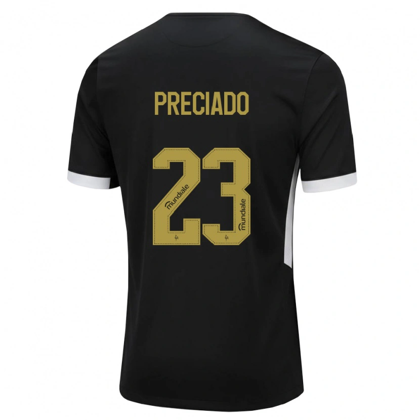 Danxen Donna Maglia Angelo Preciado #23 Nero Bianco Giallo Kit Gara Home 2026/27 Maglietta