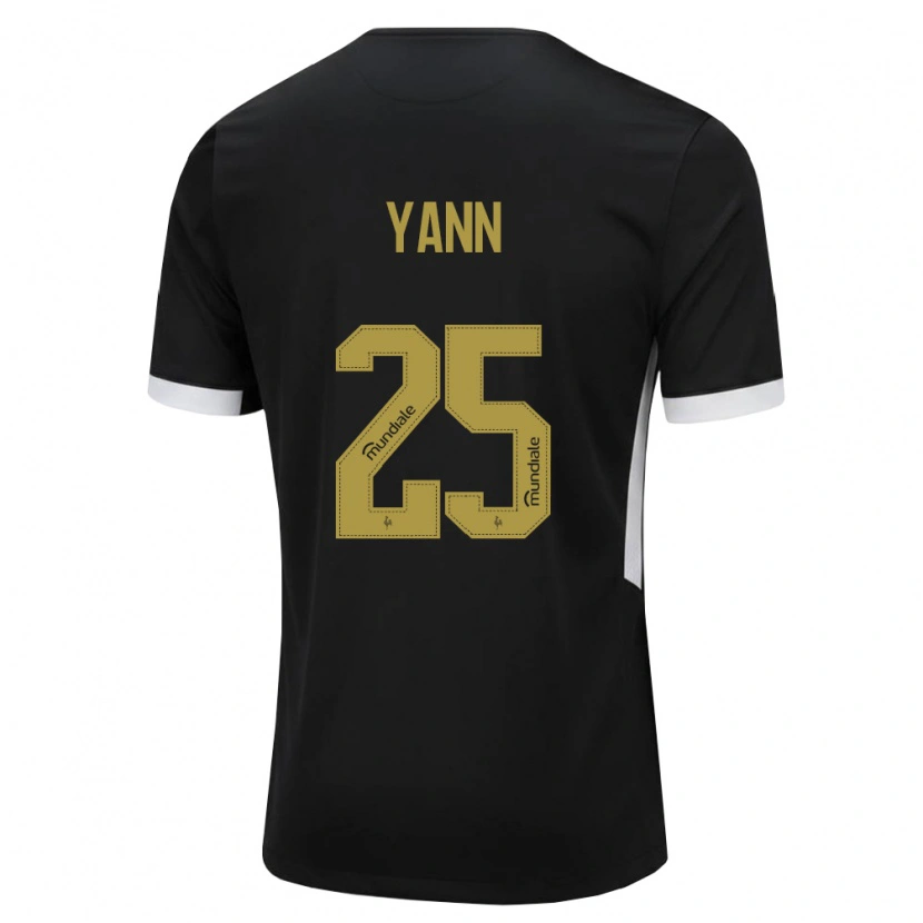 Danxen Donna Maglia Yann Neves #25 Nero Bianco Giallo Kit Gara Home 2026/27 Maglietta