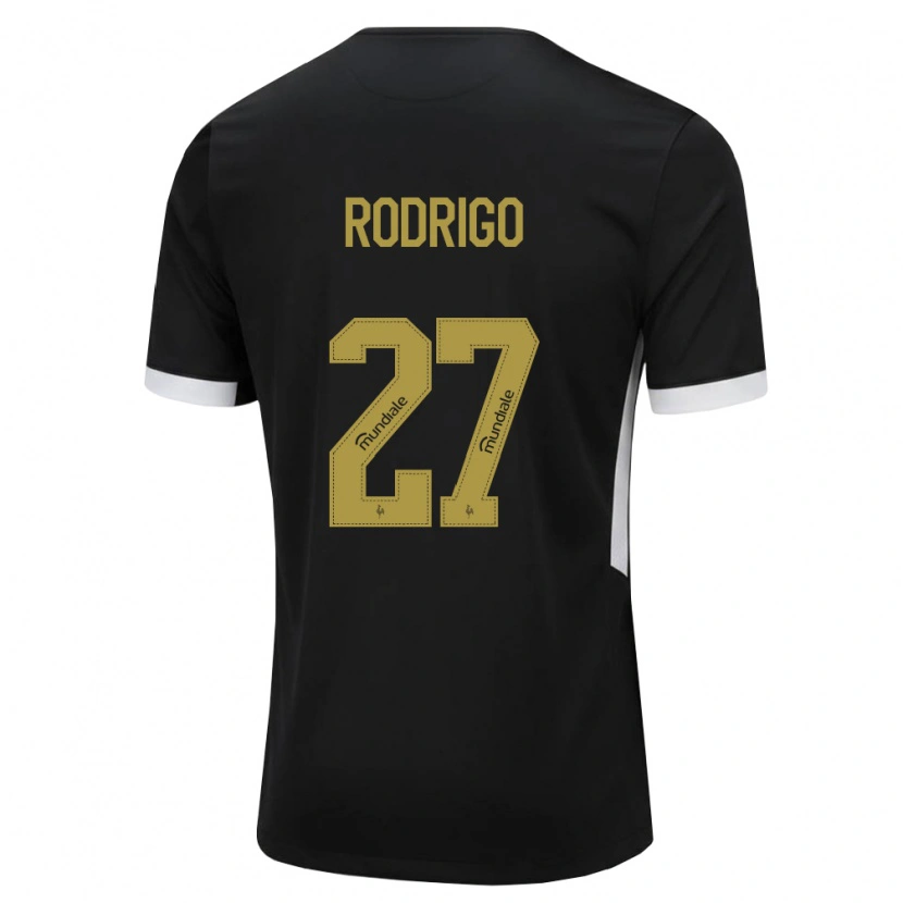 Danxen Donna Maglia Kauã Rodrigo #27 Nero Bianco Giallo Kit Gara Home 2026/27 Maglietta
