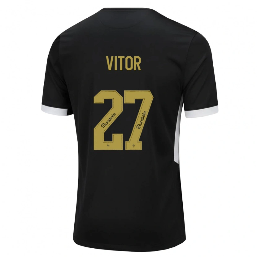 Danxen Donna Maglia Paulo Vitor #27 Nero Bianco Giallo Kit Gara Home 2026/27 Maglietta