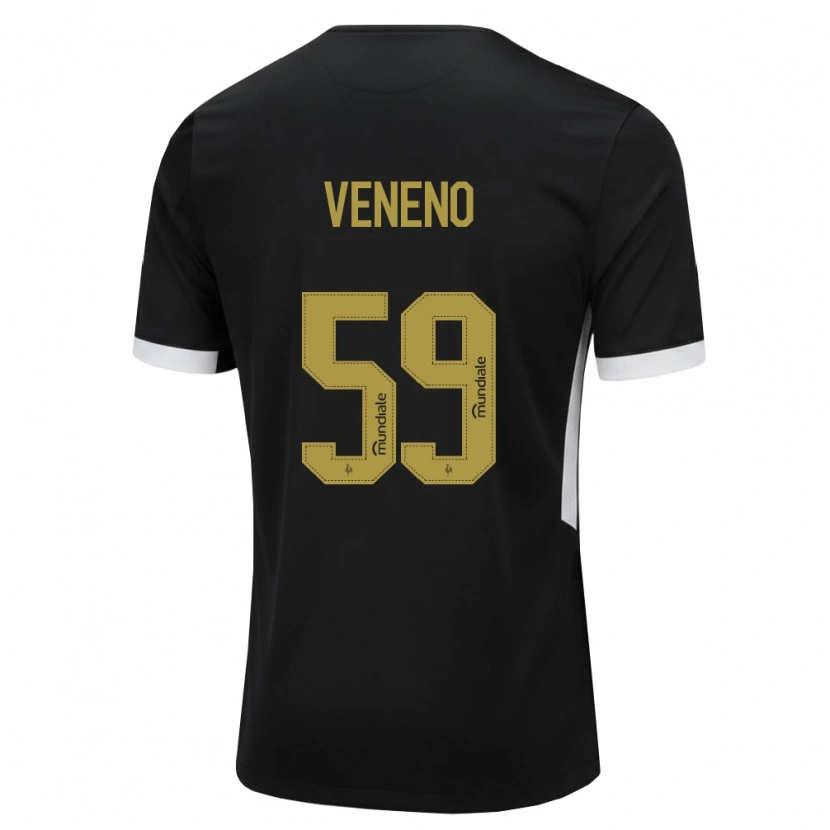 Danxen Donna Maglia Gabriel Veneno #59 Nero Bianco Giallo Kit Gara Home 2026/27 Maglietta