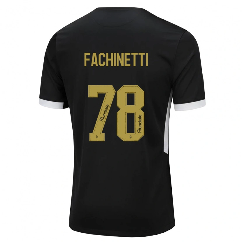 Danxen Donna Maglia Pedro Fachinetti #78 Nero Bianco Giallo Kit Gara Home 2026/27 Maglietta