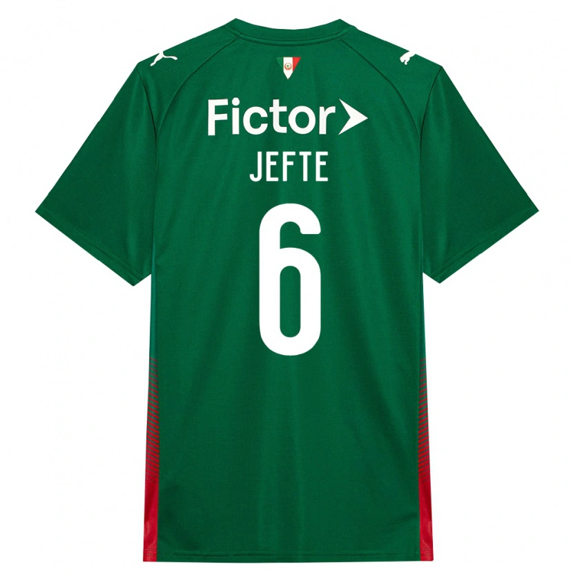 Danxen Donna Maglia Jefté Vital Da Silva Dias #6 Verde Rosso Bianco Kit Gara Home 2026/27 Maglietta
