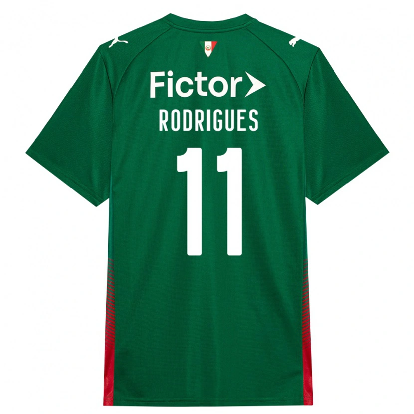 Danxen Donna Maglia Bruno Rodrigues #11 Verde Rosso Bianco Kit Gara Home 2026/27 Maglietta