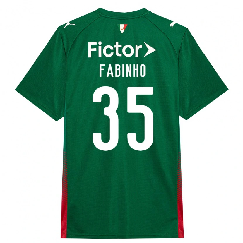 Danxen Donna Maglia Fabinho #35 Verde Rosso Bianco Kit Gara Home 2026/27 Maglietta