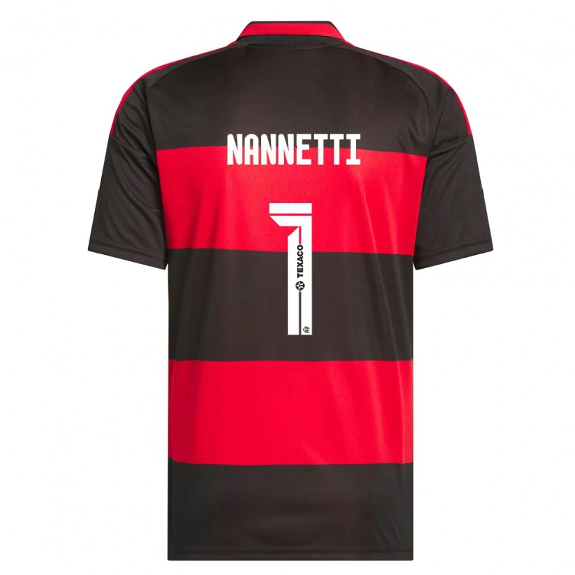 Danxen Donna Maglia Léo Nannetti #1 Rosso Nero Bianco Kit Gara Home 2026/27 Maglietta