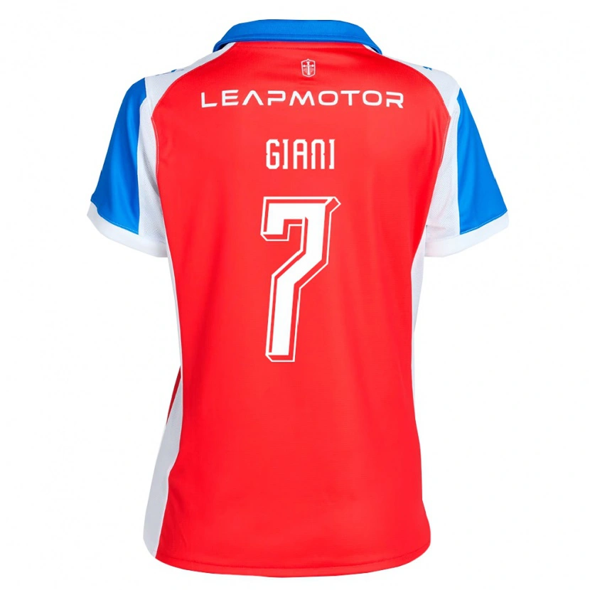 Danxen Donna Maglia Justo Giani #7 Rosso Blu Kit Gara Away 2026/27 Maglietta