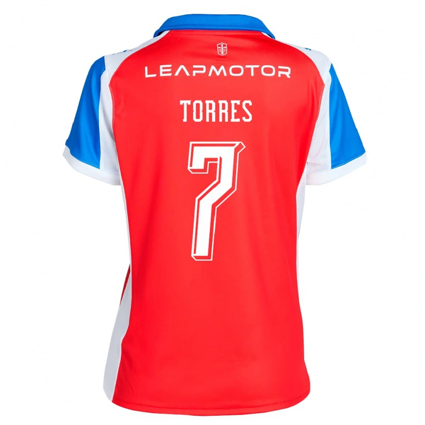 Danxen Donna Maglia Joaquín Torres #7 Rosso Blu Kit Gara Away 2026/27 Maglietta