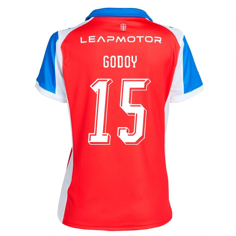 Danxen Donna Maglia Martín Godoy #15 Rosso Blu Kit Gara Away 2026/27 Maglietta
