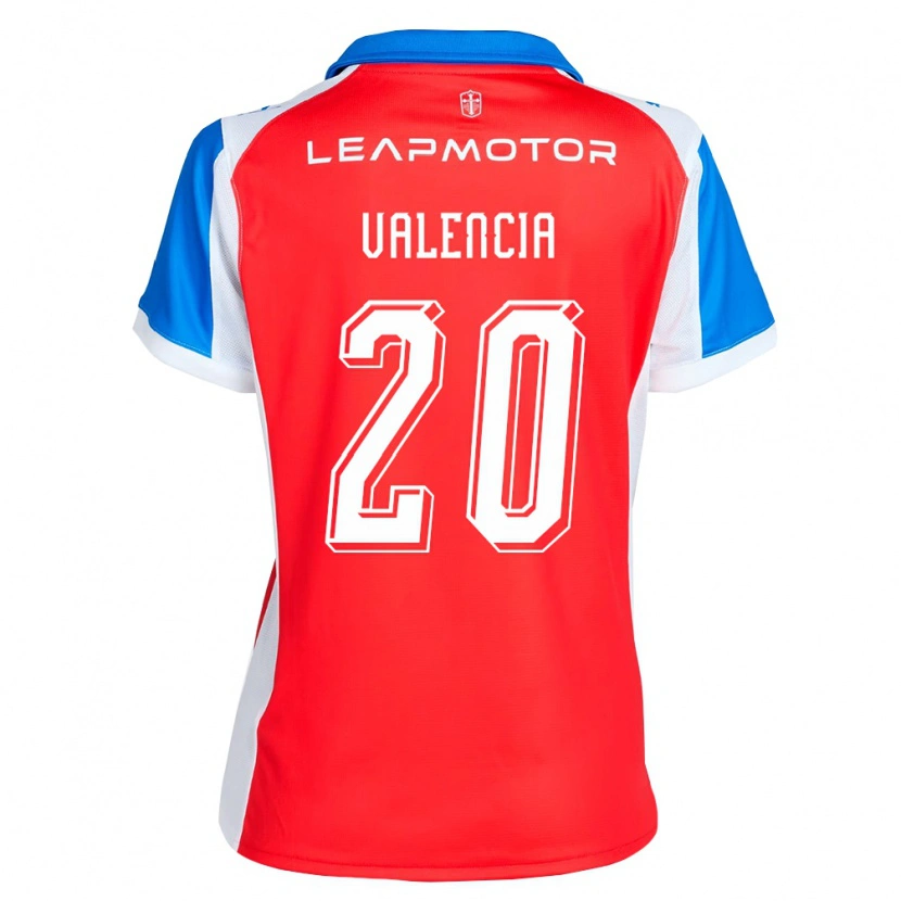 Danxen Donna Maglia Jhojan Valencia #20 Rosso Blu Kit Gara Away 2026/27 Maglietta