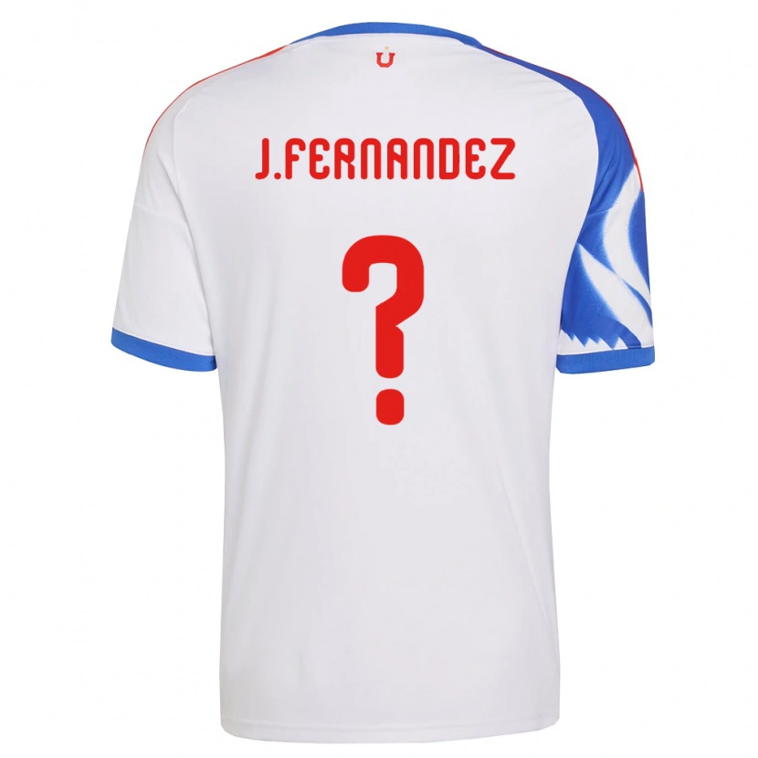 Danxen Donna Maglia José Matías Fernández #0 Bianco Blu Navy Kit Gara Away 2026/27 Maglietta