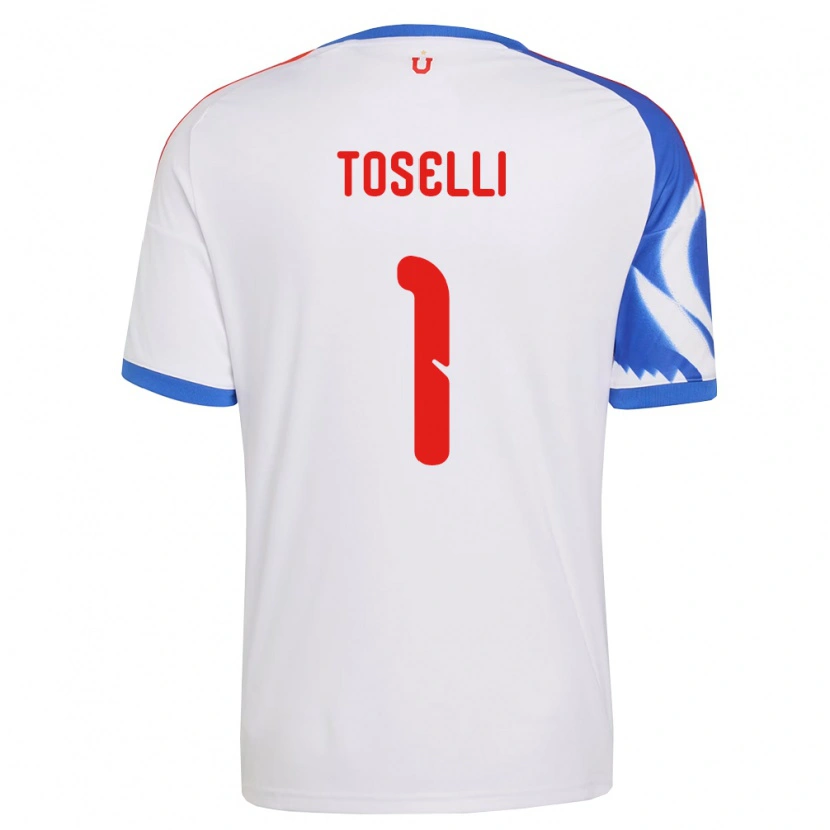 Danxen Donna Maglia Cristopher Toselli #1 Bianco Blu Navy Kit Gara Away 2026/27 Maglietta