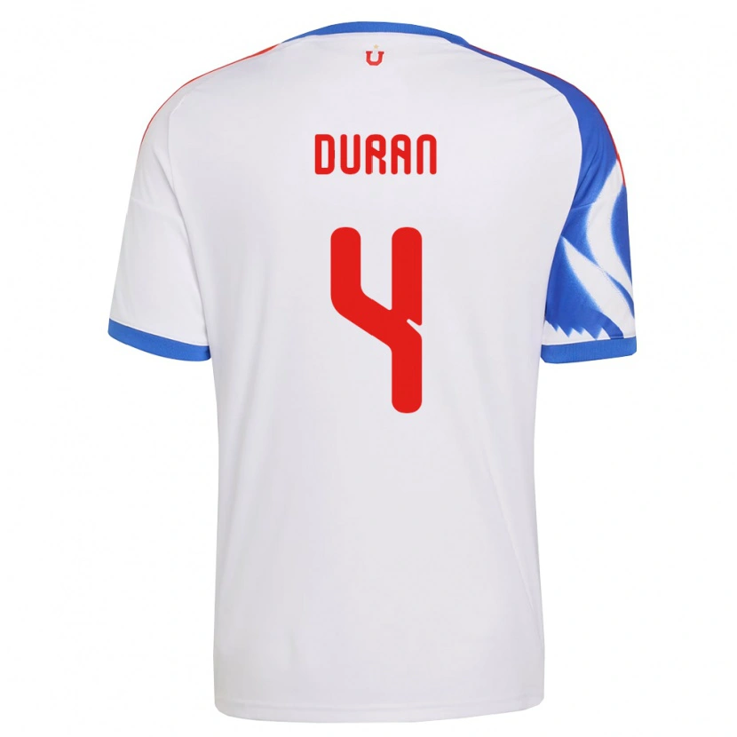 Danxen Donna Maglia Ignacia Durán #4 Bianco Blu Navy Kit Gara Away 2026/27 Maglietta