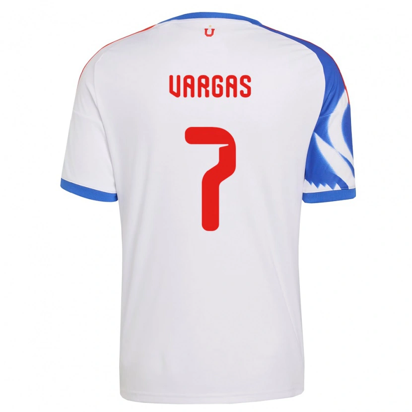 Danxen Donna Maglia Jeisson Vargas #7 Bianco Blu Navy Kit Gara Away 2026/27 Maglietta