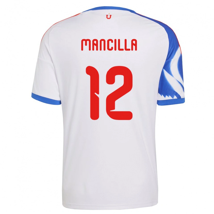 Danxen Donna Maglia Franco Mancilla #12 Bianco Blu Navy Kit Gara Away 2026/27 Maglietta