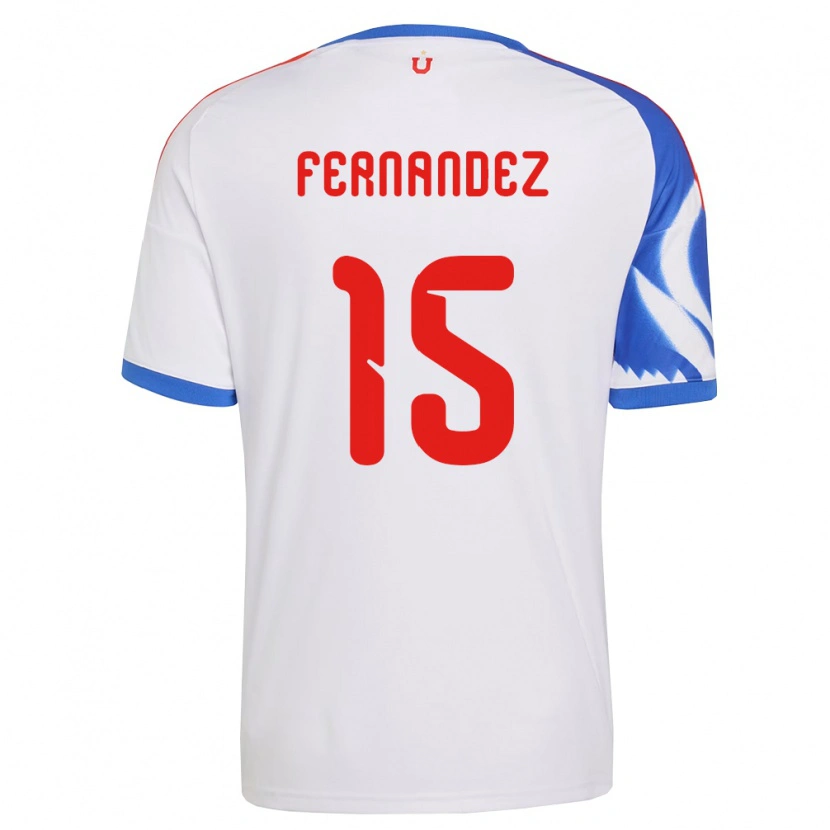 Danxen Donna Maglia Vicente Fernández #15 Bianco Blu Navy Kit Gara Away 2026/27 Maglietta