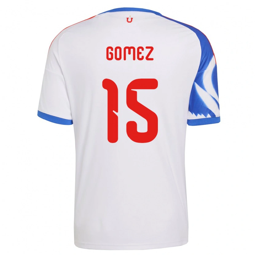 Danxen Donna Maglia Juan Pablo Gómez #15 Bianco Blu Navy Kit Gara Away 2026/27 Maglietta