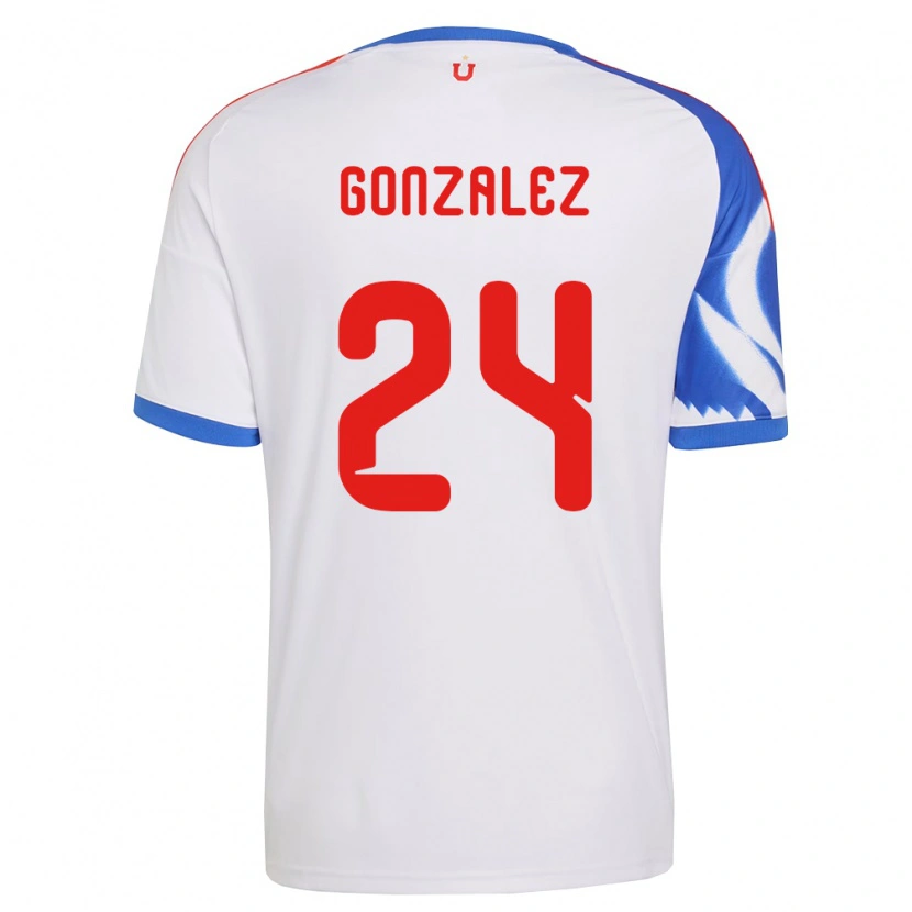 Danxen Donna Maglia Emma González #24 Bianco Blu Navy Kit Gara Away 2026/27 Maglietta