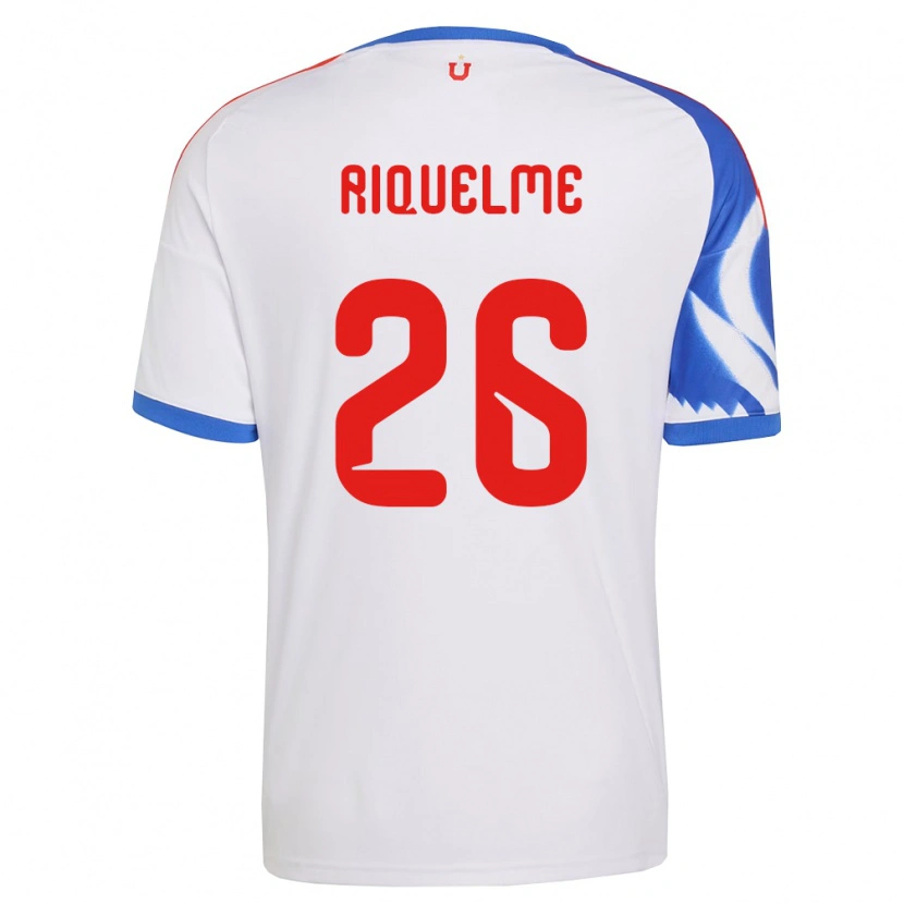 Danxen Donna Maglia Matías Riquelme #26 Bianco Blu Navy Kit Gara Away 2026/27 Maglietta