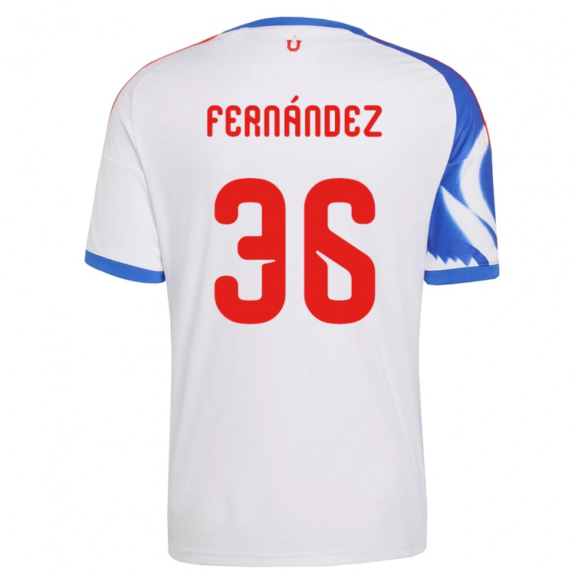 Danxen Donna Maglia Franco Fernández #36 Bianco Blu Navy Kit Gara Away 2026/27 Maglietta