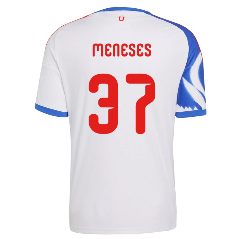 Danxen Donna Maglia Tomás Meneses #37 Bianco Blu Navy Kit Gara Away 2026/27 Maglietta