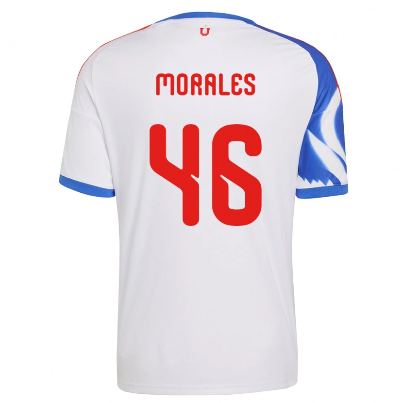 Danxen Donna Maglia Bastián Morales #46 Bianco Blu Navy Kit Gara Away 2026/27 Maglietta