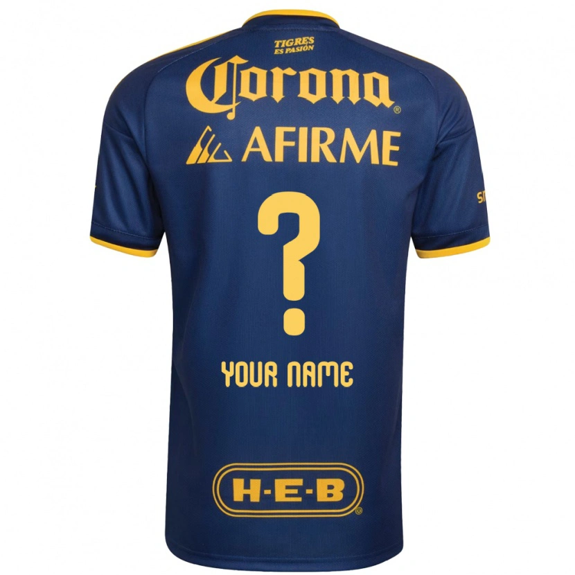 Danxen Donna Maglia Il Tuo Nome #0 Blu Reale Giallo Kit Gara Away 2026/27 Maglietta