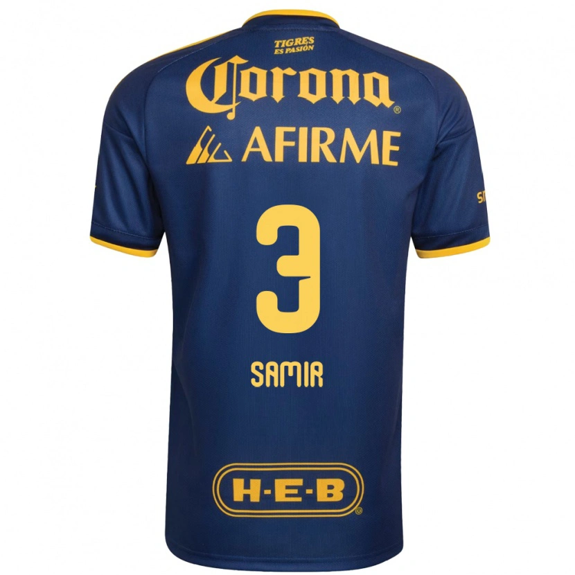 Danxen Donna Maglia Samir Caetano #3 Blu Reale Giallo Kit Gara Away 2026/27 Maglietta