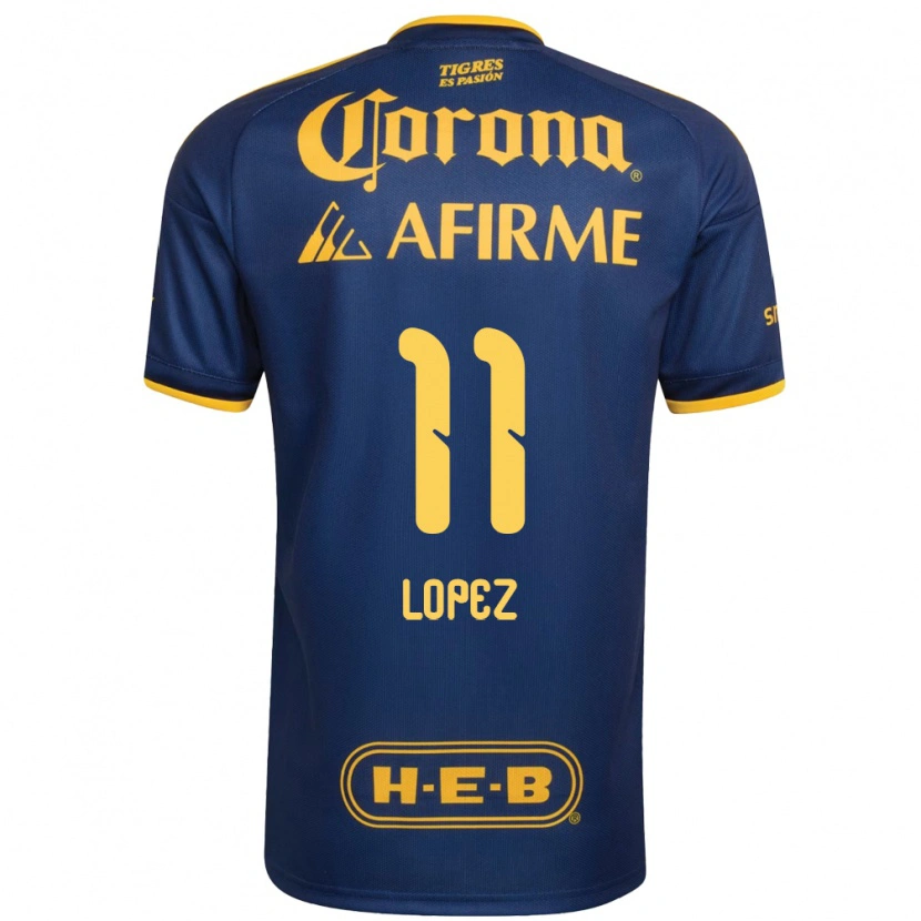 Danxen Donna Maglia Nicolas Lopez #11 Blu Reale Giallo Kit Gara Away 2026/27 Maglietta
