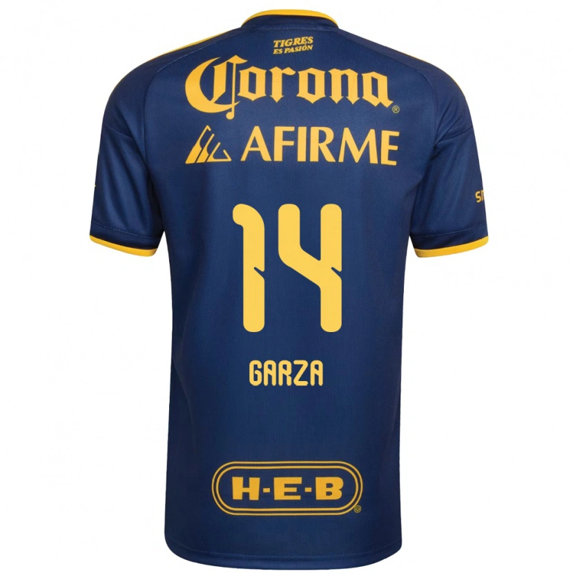 Danxen Donna Maglia Jesús Garza #14 Blu Reale Giallo Kit Gara Away 2026/27 Maglietta