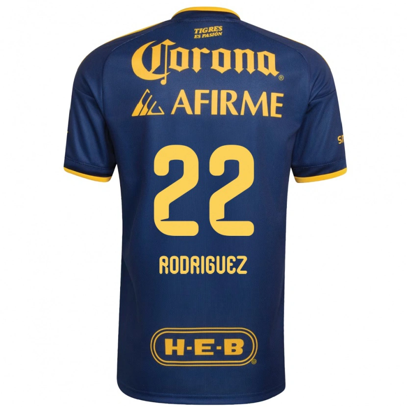 Danxen Donna Maglia Anika Rodriguez #22 Blu Reale Giallo Kit Gara Away 2026/27 Maglietta