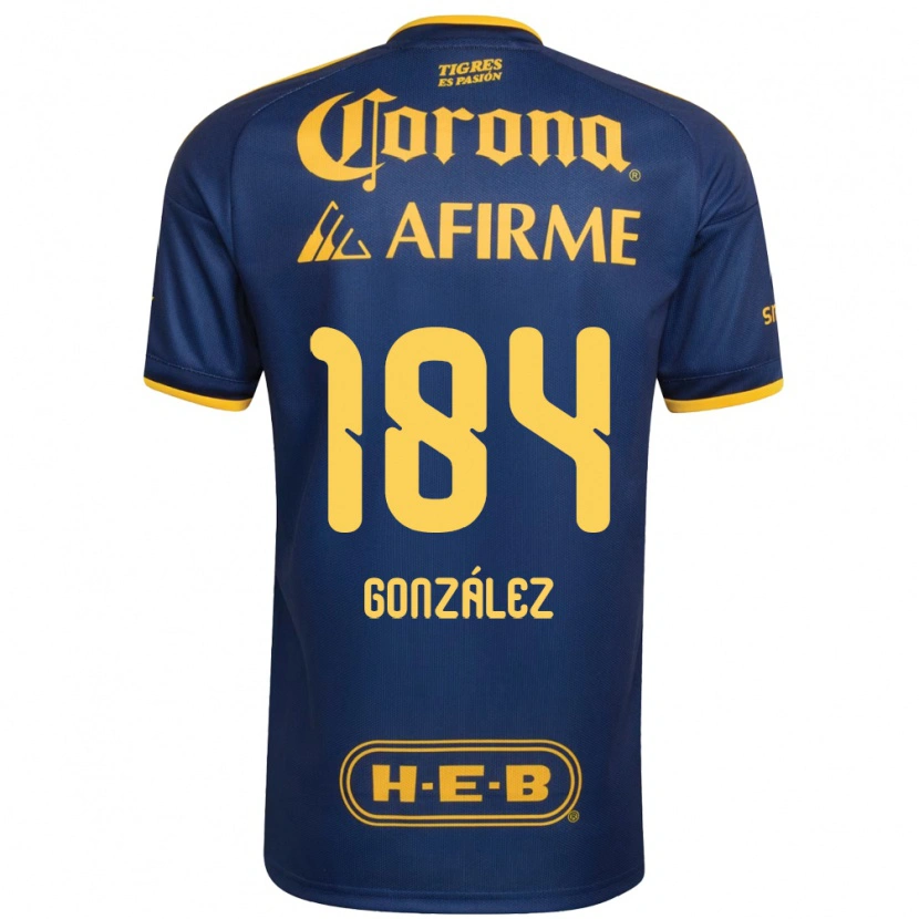 Danxen Donna Maglia Erick González #184 Blu Reale Giallo Kit Gara Away 2026/27 Maglietta