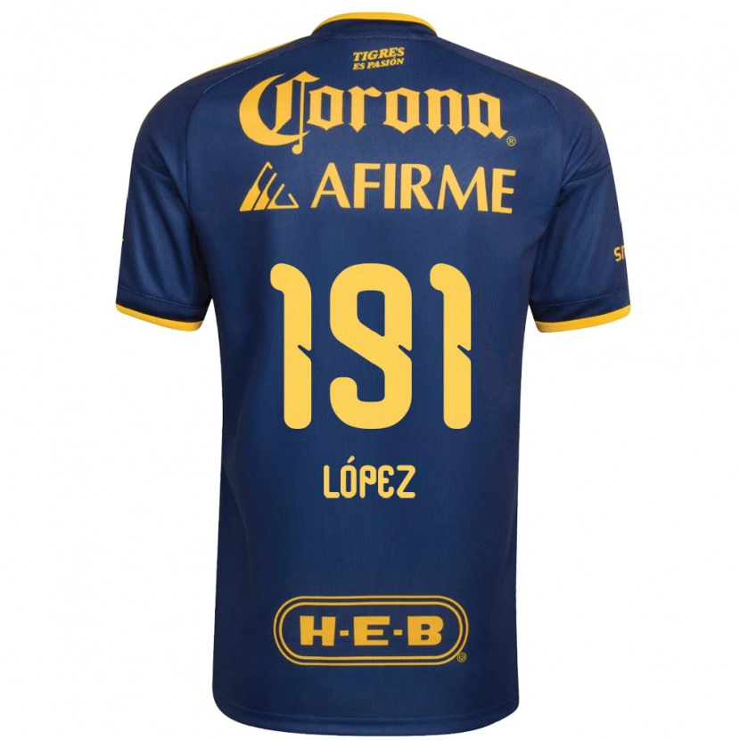 Danxen Donna Maglia Adrián López #191 Blu Reale Giallo Kit Gara Away 2026/27 Maglietta