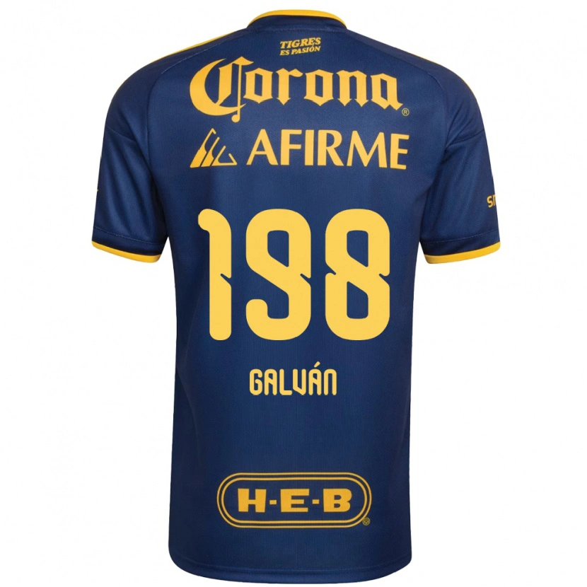 Danxen Donna Maglia Isac Galván #198 Blu Reale Giallo Kit Gara Away 2026/27 Maglietta