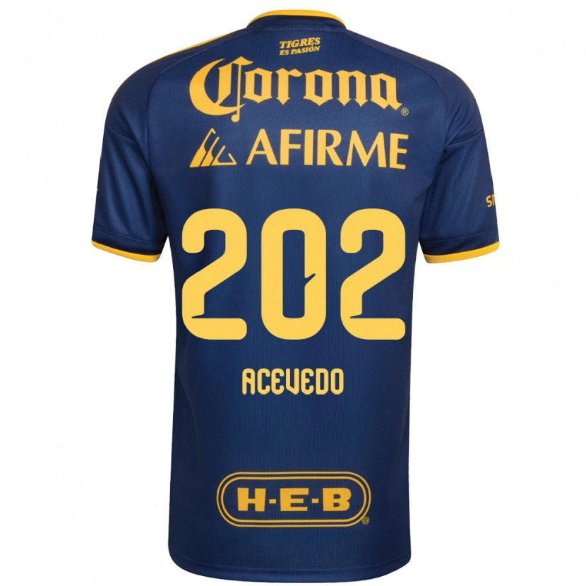 Danxen Donna Maglia José Acevedo #202 Blu Reale Giallo Kit Gara Away 2026/27 Maglietta