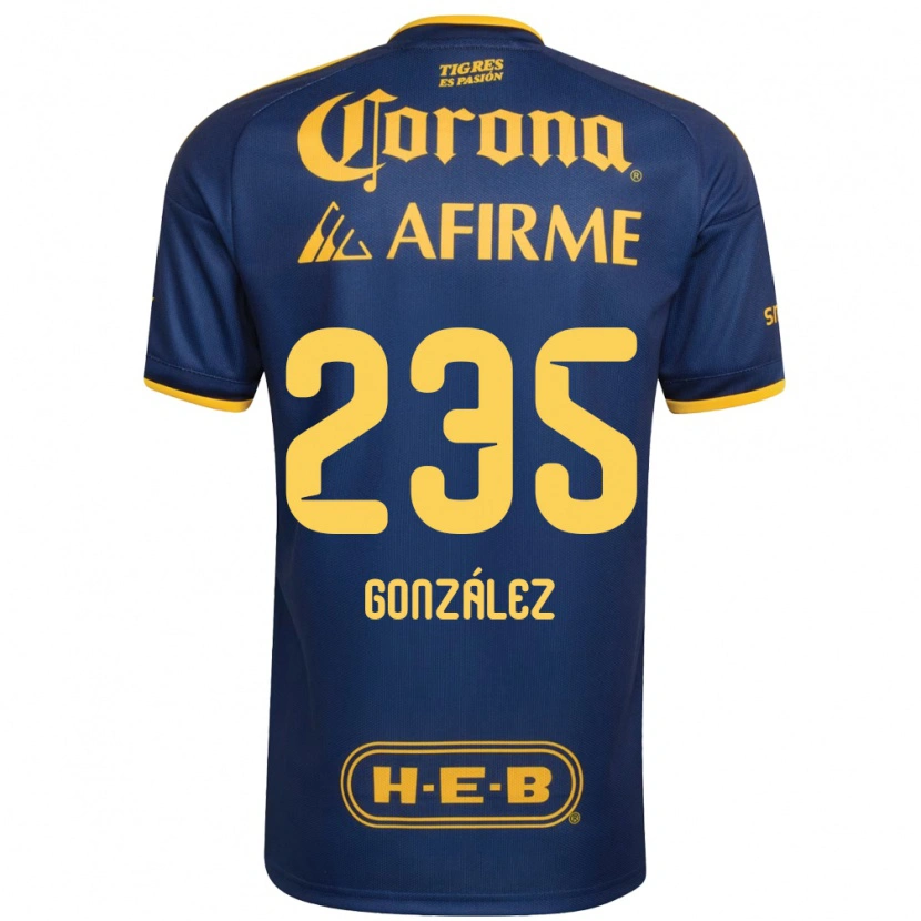 Danxen Donna Maglia Mauricio González #235 Blu Reale Giallo Kit Gara Away 2026/27 Maglietta
