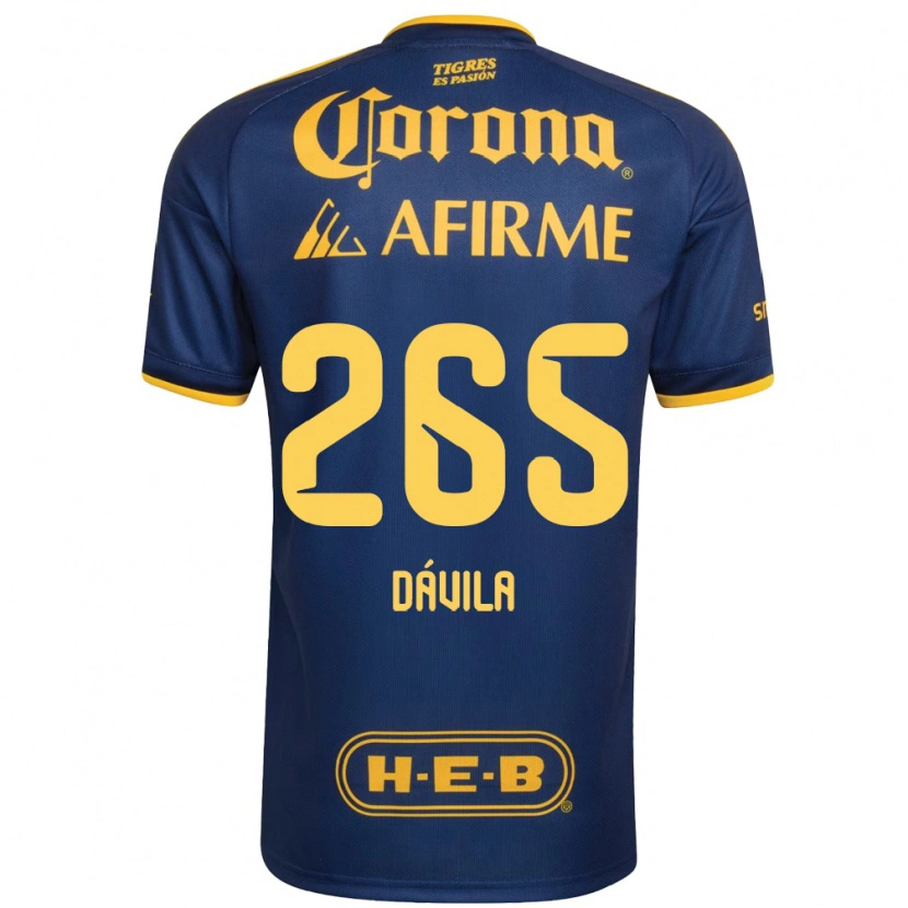 Danxen Donna Maglia Emiliano Dávila #265 Blu Reale Giallo Kit Gara Away 2026/27 Maglietta