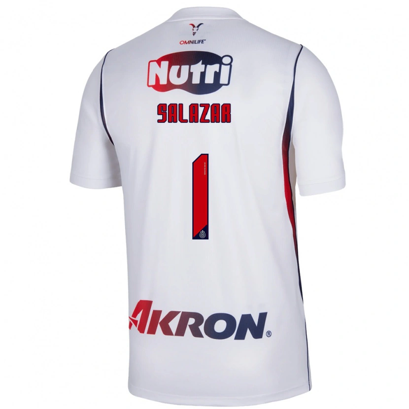 Danxen Donna Maglia Viridiana Salazar #1 Bianco Rosso Blu Navy Kit Gara Away 2026/27 Maglietta
