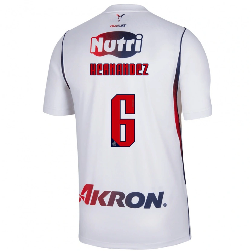 Danxen Donna Maglia Ana Camila Hernández #6 Bianco Rosso Blu Navy Kit Gara Away 2026/27 Maglietta