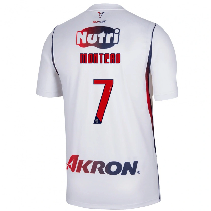 Danxen Donna Maglia Casandra Montero #7 Bianco Rosso Blu Navy Kit Gara Away 2026/27 Maglietta