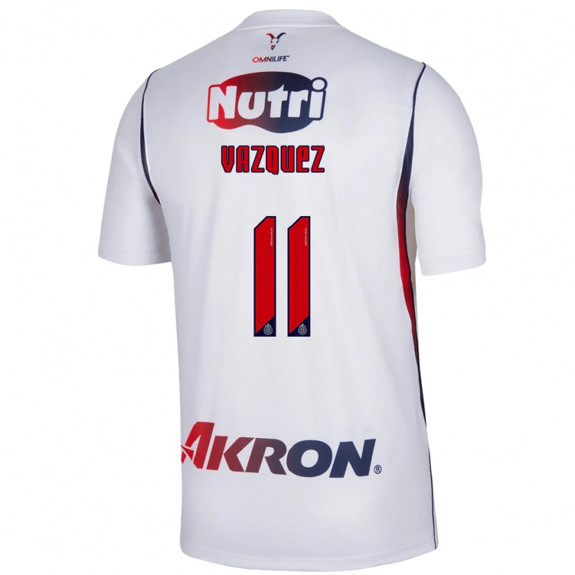 Danxen Donna Maglia Anette Vázquez #11 Bianco Rosso Blu Navy Kit Gara Away 2026/27 Maglietta